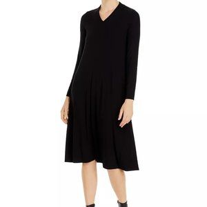 Eileen Fisher Black Merino Layer Dress Sz. S